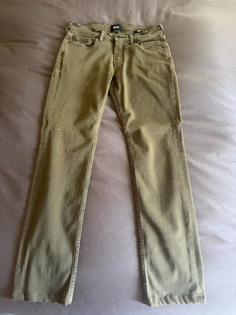 PAIGE Jeans Lennox Bay Leaf in TRANSCEND Luxury Fabric Slim Fit Denim Sz 30X31